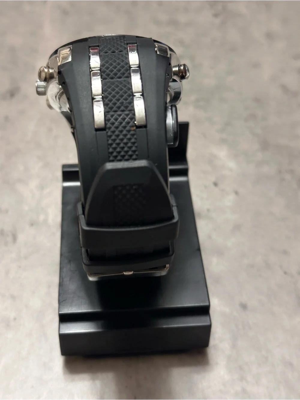 U.S. Polo Assn. Men's Black and Silver Sport Watch